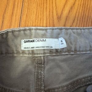 Garage Denim Tan Wide Leg Jeans